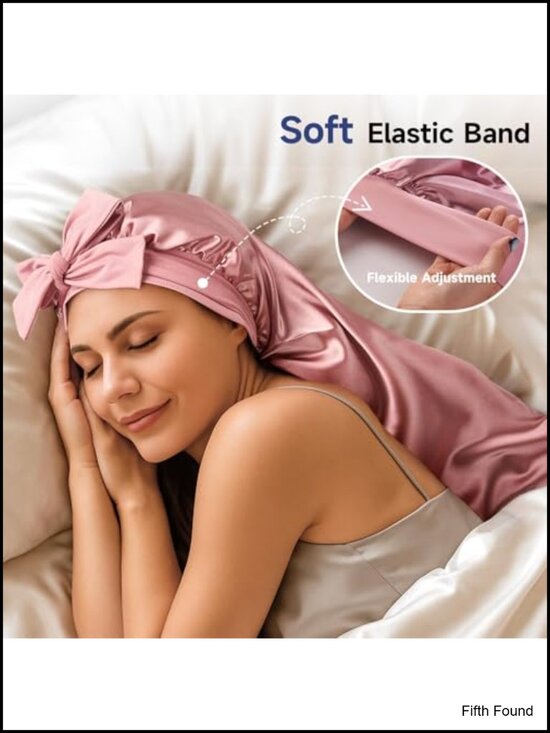 22 Momme Mulberry Silk Hair Bonnet for Sleeping Long Hair Braids main image 5